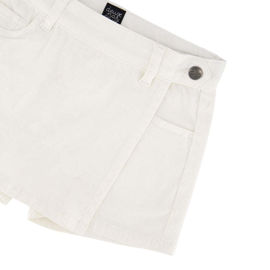 Jupe Short Essentiel Blanc 3-6ans-Deux par Deux-2X2-H30YG27-100B-CLÉMENT