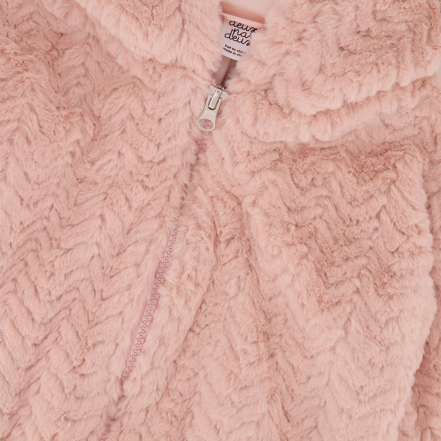 Veste Peluche Fraise 7-10ans-Deux par Deux-2X2-J20G50-6500C-CLÉMENT