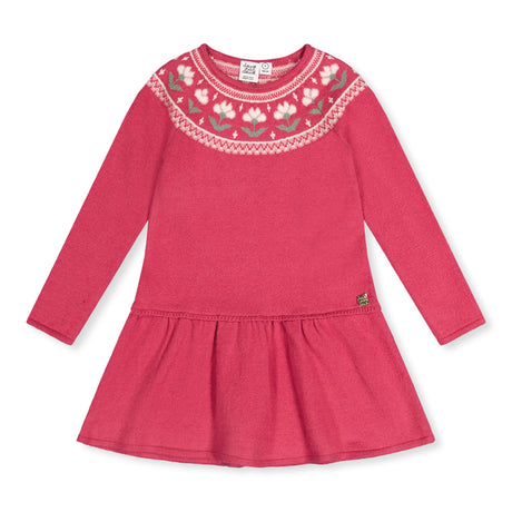 Robe Tricot Douce Poésie 3-6ans-Deux par Deux-Rose-3-2X2-J20KT85-693B-CLÉMENT