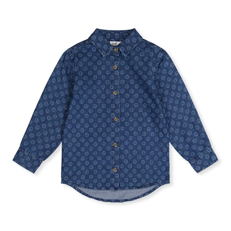 Chemise Smiley 7-10ans-Deux par Deux-Denim-7-2X2-J20M15-315C-CLÉMENT
