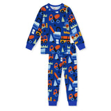 Pyjama Camions 7-10ans-Deux par Deux-Bleu Royal-7-2X2-J20PB10-225C-CLÉMENT