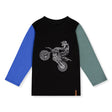 T-shirt Motocross Boys 7-10ans-Deux par Deux-Noir-7-2X2-J20U71-998C-CLÉMENT