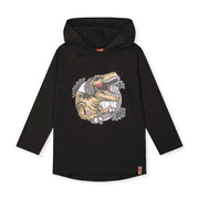 Tshirt Capuchon Dinos Boys7-10ans-Deux par Deux-Noir-7-2X2-J20U75-999C-CLÉMENT