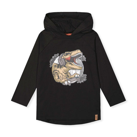 Tshirt Capuchon Dinos Boys7-10ans-Deux par Deux-Noir-7-2X2-J20U75-999C-CLÉMENT