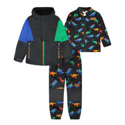 Ensemble Extérieur 3-en-1 Dinos 12-24mois-Deux par Deux-Noir-12 m-2X3-H30W56-999A-CLÉMENT