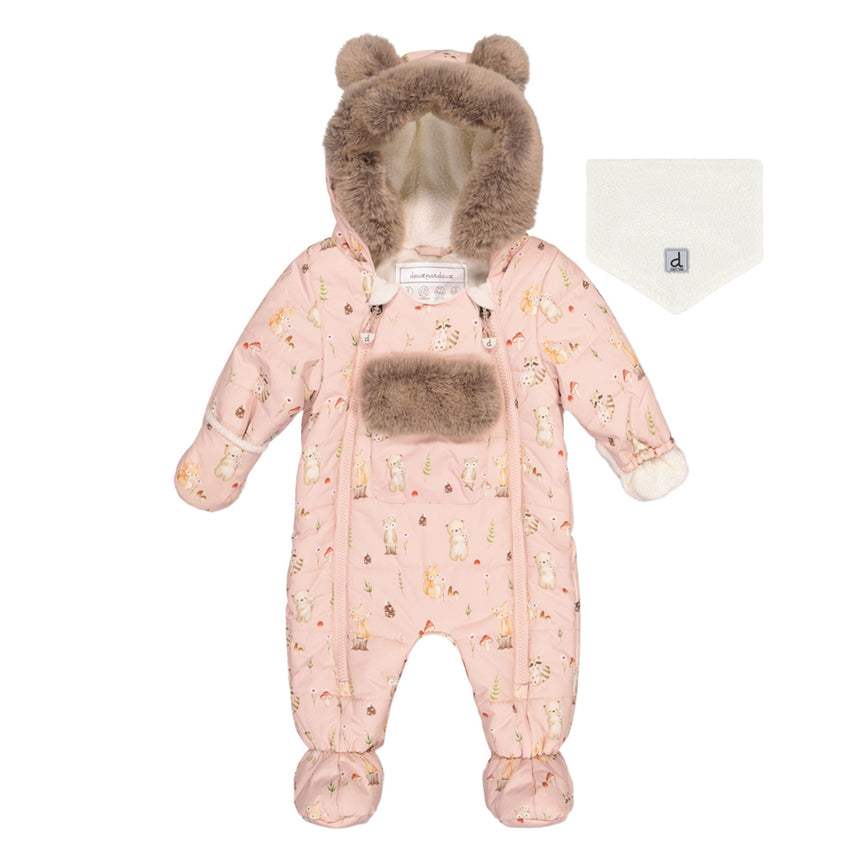 Habit de Neige Animaux Forets 3-18mois-Deux par Deux-Rose-3 m-2X3-J10A6011J001-CLÉMENT