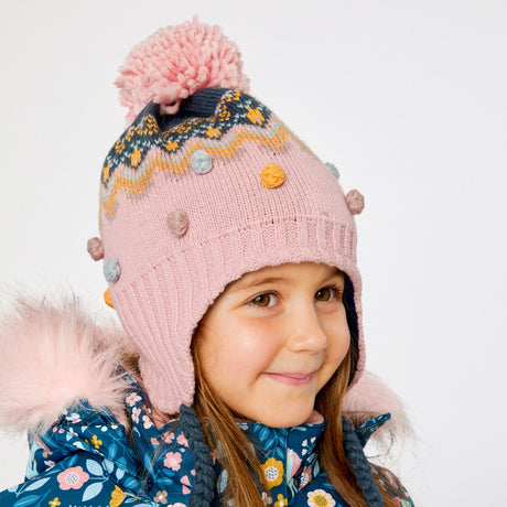 Tuque Tricot Nordique Rose2-14ans-Deux par Deux-2X3-J10Z06-1J065-CLÉMENT