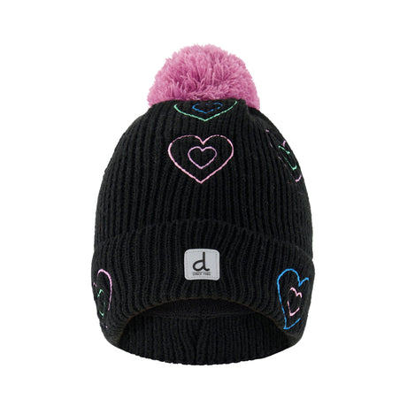 Tuque Tricot Coeurs 2-14ans-Deux par Deux-Noir-2-4-2X3-J10Z15-999-CLÉMENT