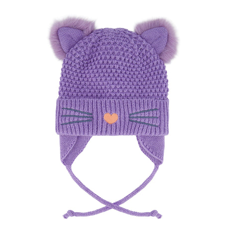 Tuque Tricot Mauve Chat 2-14ans-Deux par Deux-Mauve-2-4-2X3-J10Z18-513B-CLÉMENT