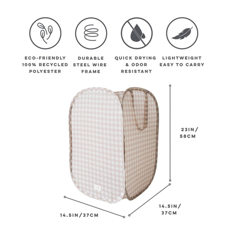 Panier à Linge Pop-up - Vichy-3 Sprouts-3SP-CPHGBG-CLÉMENT