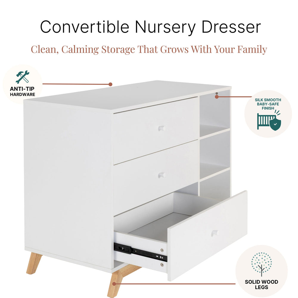 Central Park 3-drawer - White / Natural