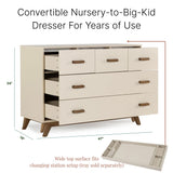 5 Drawers Dresser Chest - Almont Walnut