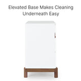 Commode 6 Tiroirs Bliss -  Noyer / Blanc
