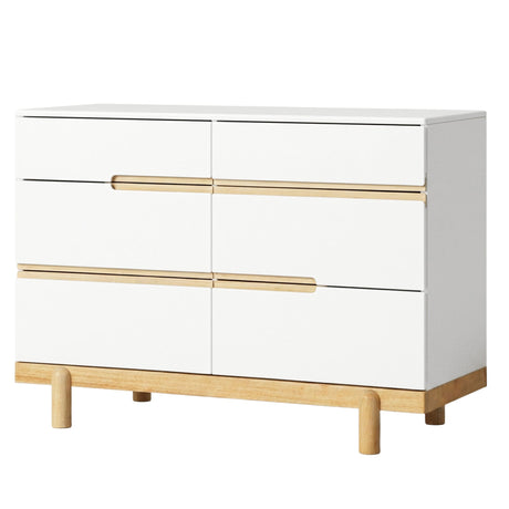 Commode 6 tiroirs Bliss - Blanc / Naturel-Dadada Baby-DDD-46131-CLÉMENT