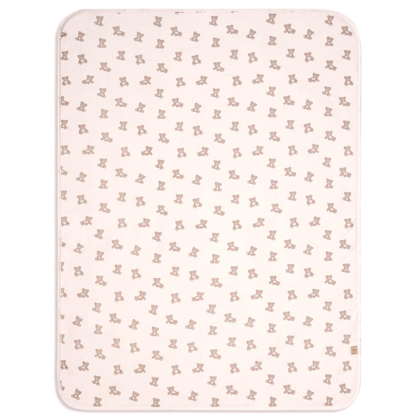 Couverture Jersey/Sherpa - Ours Rose