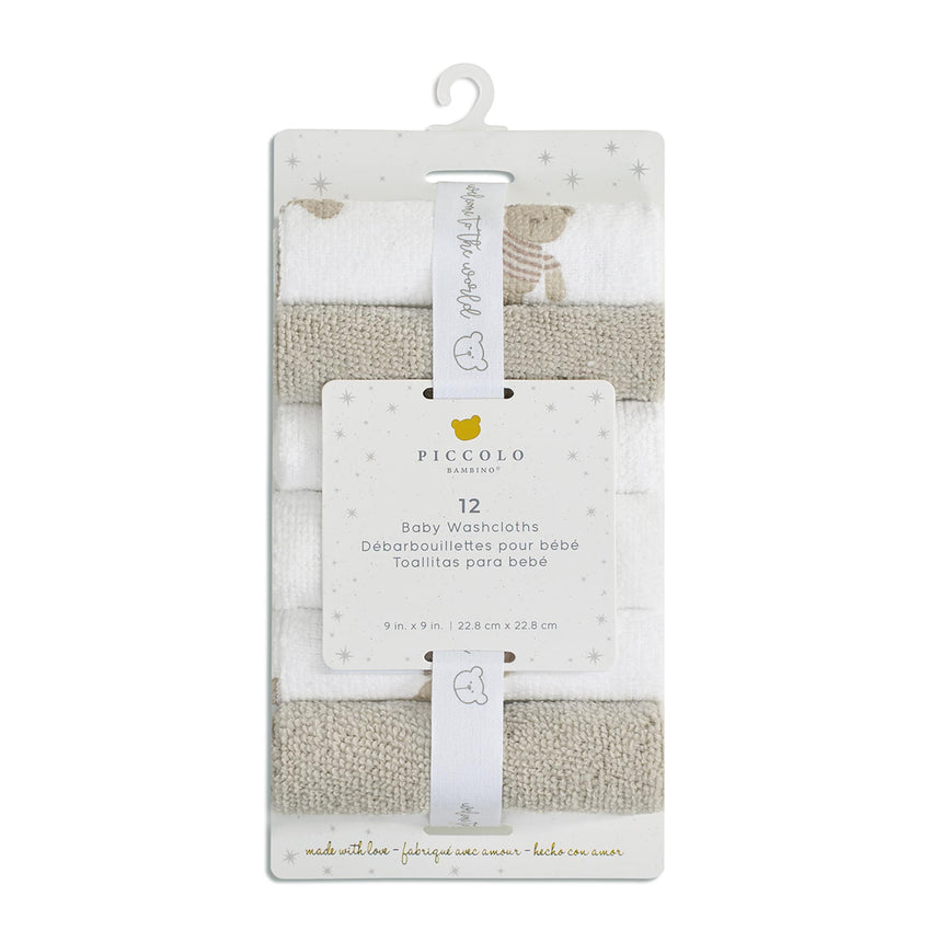 Débarbouillettes (12) - Ours Beige