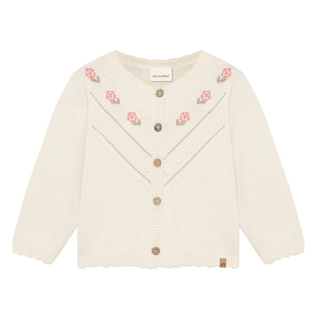 Cardigan Tricot Broderie 6-24mois-Minymo-Ivoire-6 m-AC1-114324-1271-CLÉMENT