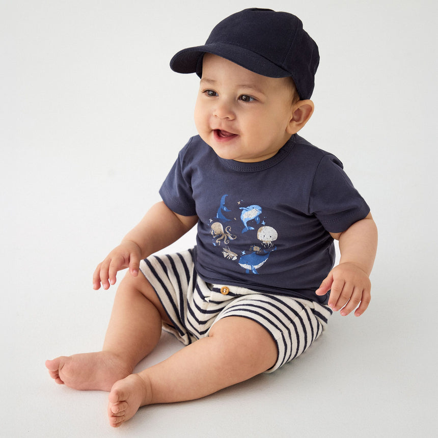 Short Ouatée Rayée 3-24m-Minymo-AC1-114334-1271-CLÉMENT