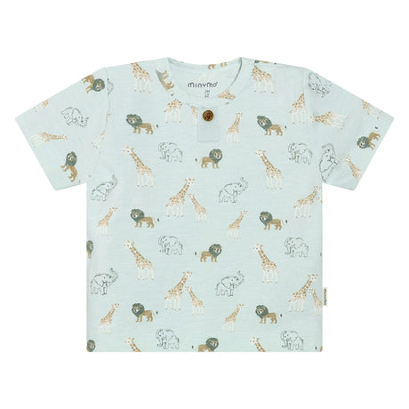 T-shirt Imprimé Safari 6-24mois-Minymo-Menthe-6 m-AC1-114354-8303-CLÉMENT