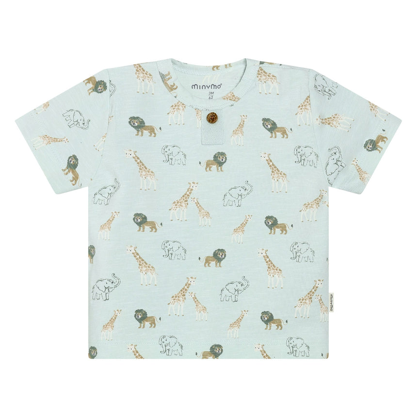 T-shirt Imprimé Safari 6-24mois-Minymo-Menthe-6 m-AC1-114354-8303-CLÉMENT