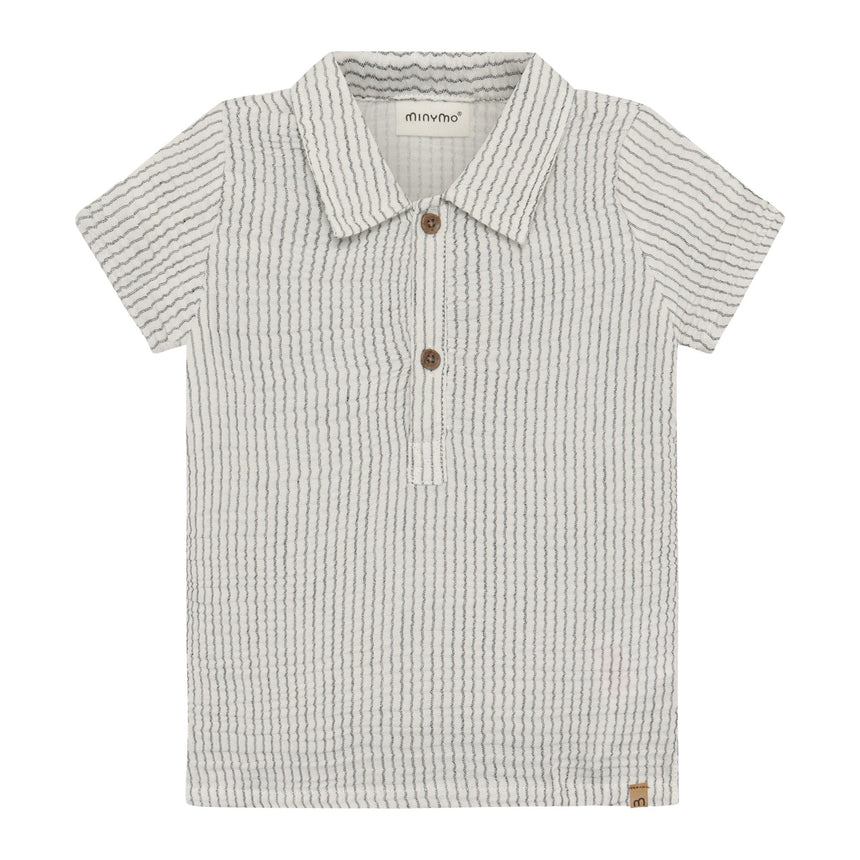 Polo Rayé Gauze 3-24mois-Minymo-Beige-3 m-AC1-114389-3930-CLÉMENT