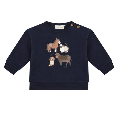 Gilet Ouaté Animal Ferme 6-24mois-Minymo-Marine-6 m-AC1-114417-7997-CLÉMENT
