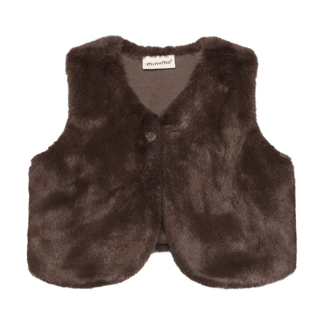 Veste Fausse Fourrure 12-24mois-Minymo-Brun-12 m-AC1-114421-2502-CLÉMENT