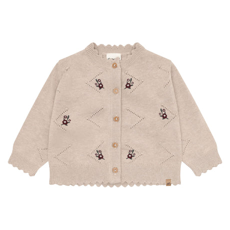 Cardigan Tricot Broderie 6-24mois-Minymo-Beige-6 m-AC1-114470-2055-CLÉMENT