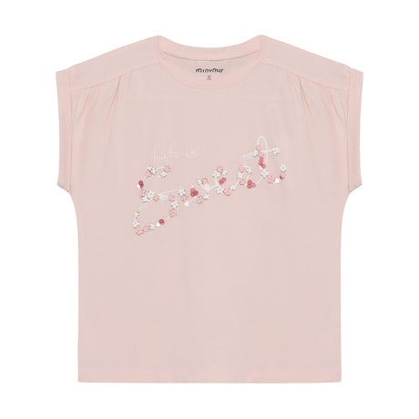 T-shirt Life Is Sweet 3-12ans-Minymo-Rose-3-AC1-124300-5003-CLÉMENT