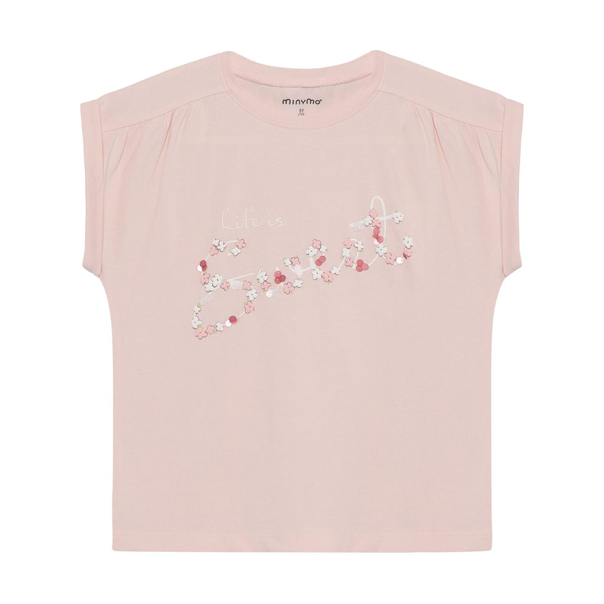 T-shirt Life Is Sweet 3-12ans-Minymo-Rose-3-AC1-124300-5003-CLÉMENT