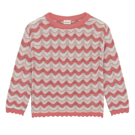 Pull Tricot Rayé 4-10ans-Minymo-Corail-4-AC1-124309-5003-CLÉMENT