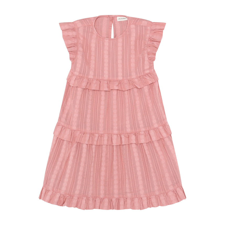 Robe Volant 2-12ans-Minymo-Rose-2-AC1-124313-4704-CLÉMENT