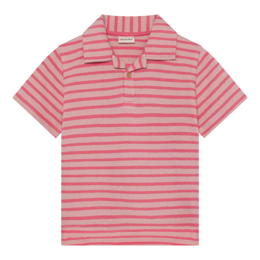 Polo Rayé 5-12-Minymo-Rose-5-AC1-124341-5029-CLÉMENT