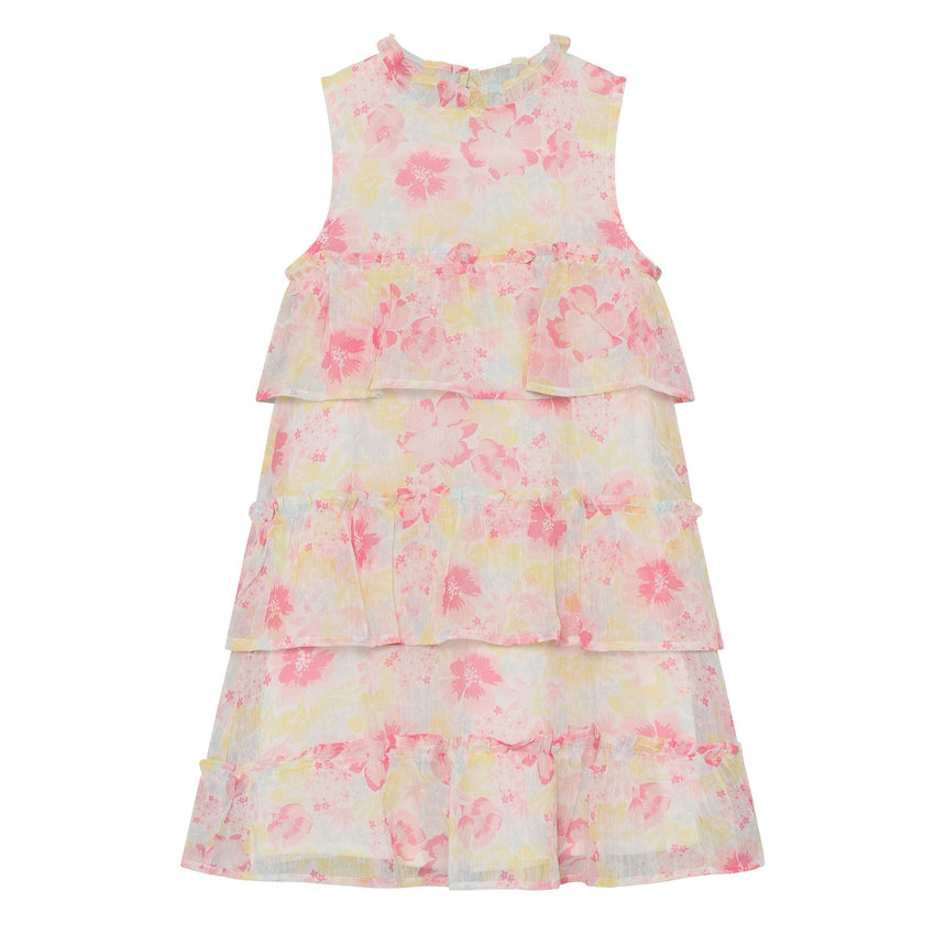 Robe Imprimée Fleurs 2-6ans-Minymo-Rose-2-AC1-124374-1450-CLÉMENT