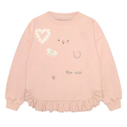 Gilet Ouaté Broderie 3-12-Minymo-Rose-3-AC1-124429-5000-CLÉMENT
