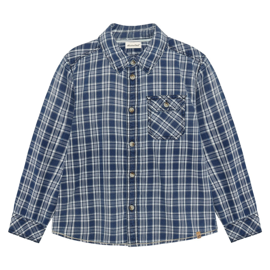 Chemise Carreaux 2-10-Minymo-Marine-2-AC1-134310-7128-CLÉMENT