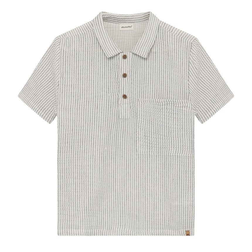 Polo Rayé Gauze 2-10ans-Minymo-Beige-2-AC1-134345-3930-CLÉMENT