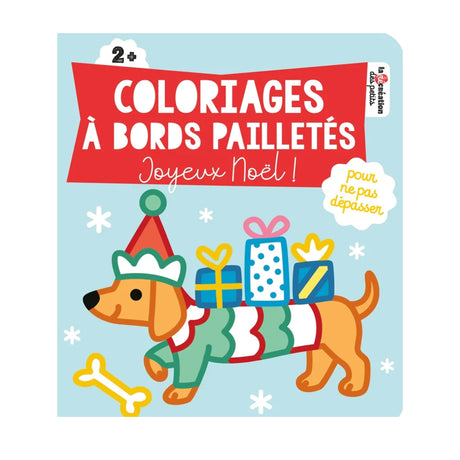 Coloriages à bords pailletés – Joyeux Noël-Clément - Librairie-ADP-923569-CLÉMENT