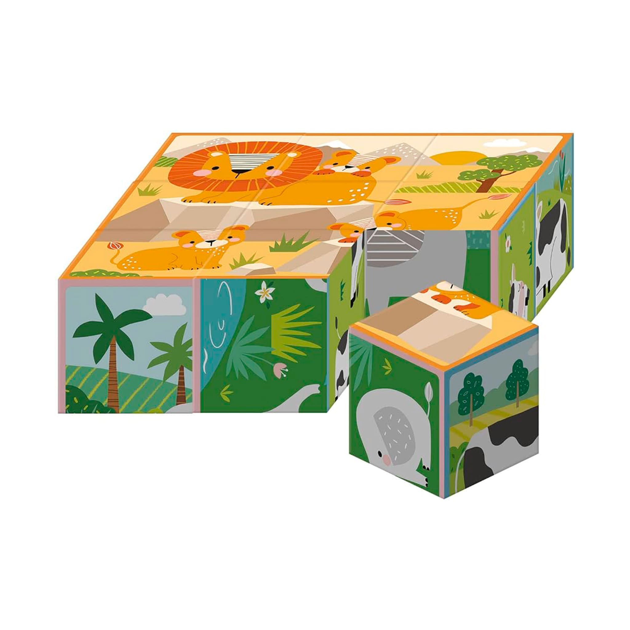 Mes Cubes Puzzles - Animaux de la Jungle - Auzou – CLÉMENT