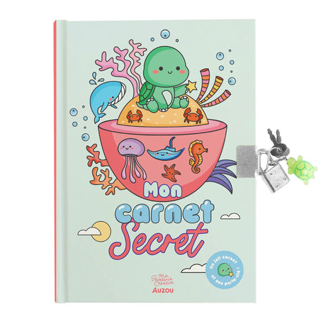 Mon Carnet Secret - Porte-clé Tortue-Auzou-AUZ-791039572668-CLÉMENT