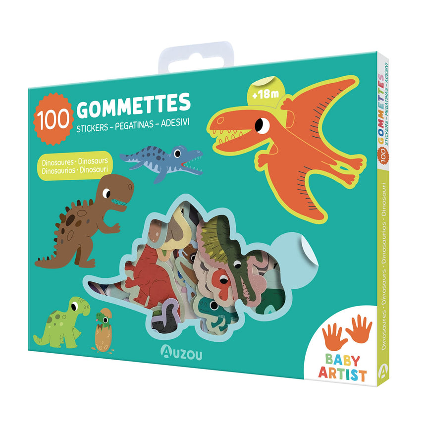 Dinosaures: 100 Gommettes-Auzou-AUZ-791039575508-CLÉMENT