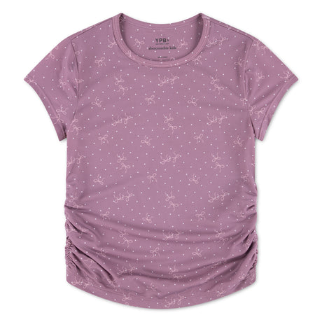 T-shirt Ypb Side Ruched 5-18ans-Abercrombie Kids-Mauve-7-8-A&F-43AW46-PH2-CLÉMENT