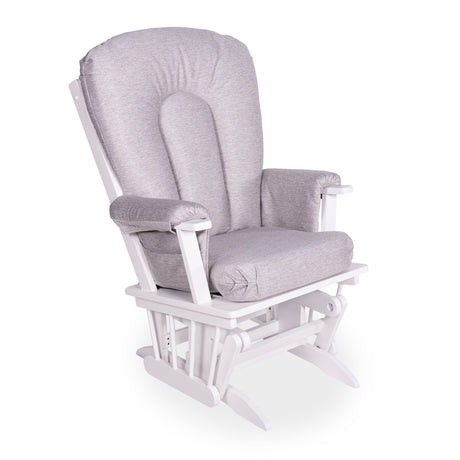 Chaise Berçante Bois - Blanc- Tissus sur commande spéciale-Goberce-Harper 097-GBE-B45-CHAISE-BLANC-CLÉMENT