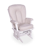 Chaise Berçante Bois - Blanc- Tissus sur commande spéciale-Goberce-Structure 041-GBE-B45-CHAISE-BLANC-CLÉMENT