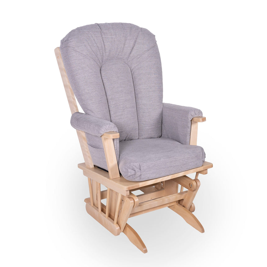 Chaise Berçante Bois - Naturel- Tissus sur commande spéciale-Goberce-Oxford 060-GBE-B45-CHAISE-NATUREL-CLÉMENT