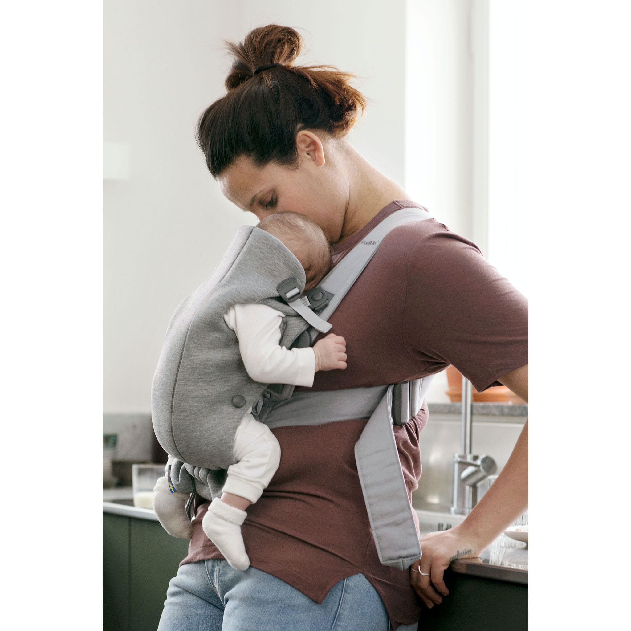 Baby Carrier Mini 3D Jersey - Light Grey – CLÉMENT