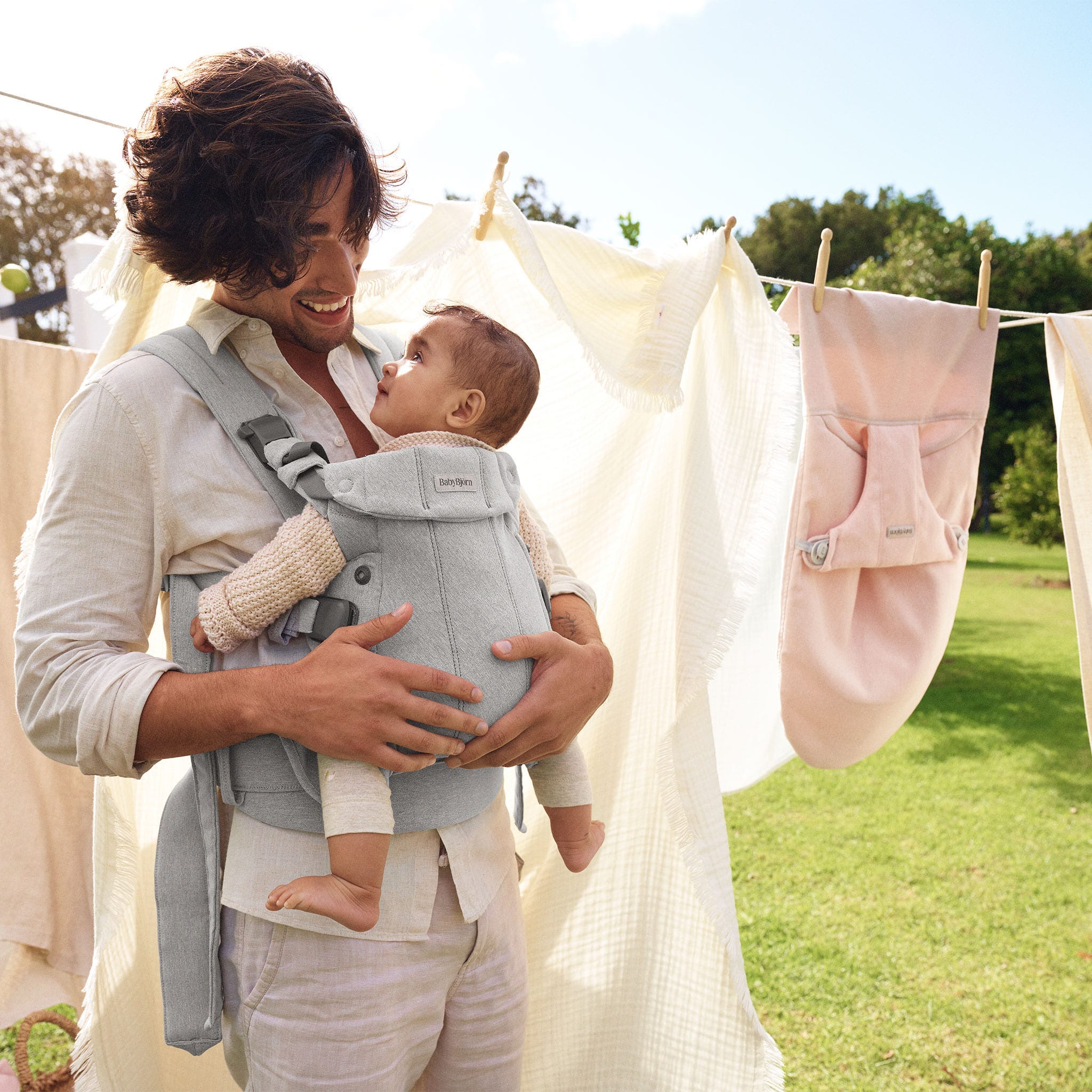 Porte-Bébé Harmony Tissé – Gris Pâle Mélange - Babybjorn – CLÉMENT