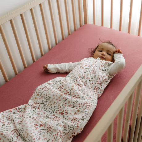 Drap Contour pour Lit de Bébé - Bambou - Framboise-Perlimpinpin-PER-BB20-FRA-CLÉMENT