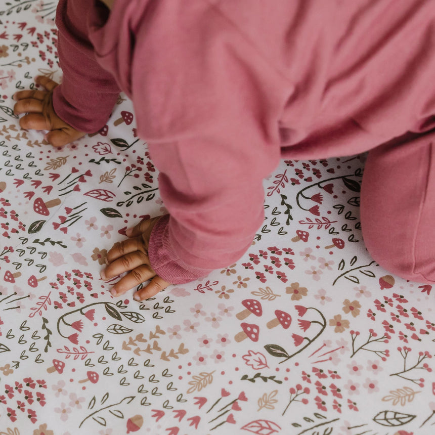 Drap Contour pour Lit de Bébé - Jardin