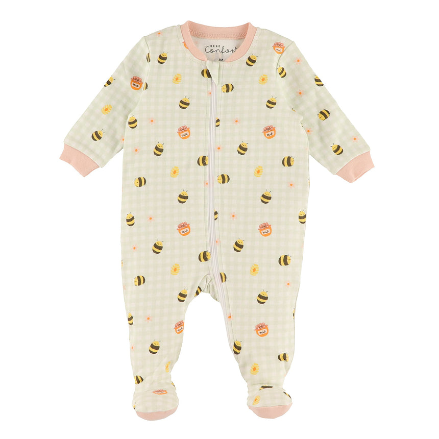 Pyjama Vichy Marguerites 0-30mois-Bebe Confort-Sauge-0 m-BC2-1261732C-CLÉMENT